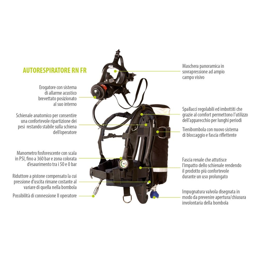 Autorespiratori RN FR per vigili del fuoco (schienale)
